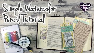 Simple Watercolor Pencil Tutorial - Bible Art Journaling Challenge Lesson 51