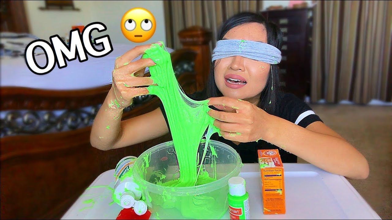 Blindfolded Slime Challenge Youtube