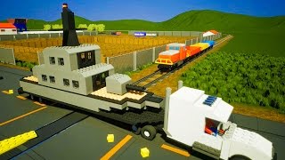 Brick Rigs Train Crashes  - Lego Car Crashes 33