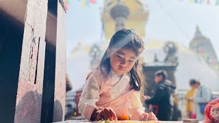 Swayambhunath visit with Hama \u0026 Bimu l Nepal diaries