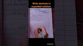 Decimal in expanded notation #kids class 3 to 5#maths