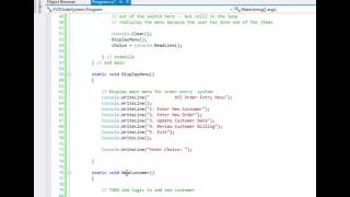 Menu-Driven Program Example - C# - Part 2