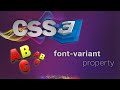 CSS for beginners 49: font-variant property