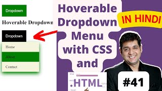 Create a Hoverable Dropdown Menu with CSS and HTML || HTML Tutorial in Hindi #41