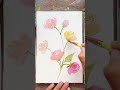 Paint the easiest side facing watercolor roses for beginners