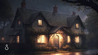 Realistic Rain On Cottage Bedroom Window💧Black Screen | 12 Hours | Sleep In Series