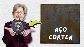 🎨DIY: LEARN HOW TO DO THE CORTEN STEEL technique, easy beginner painting tutorial by Tânia Marquato