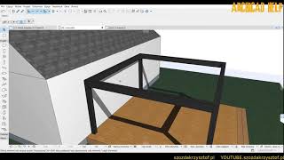 pergola z roletami w #archicad