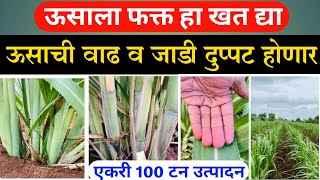 उसाची जाडी व वाढ दुप्पट करा || ऊस खत व्यवस्थापन || ekari 100 ton us utpadan || us sampurn mahiti