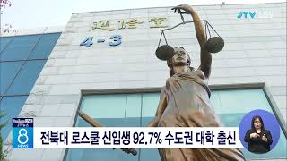 전북대 로스쿨 신입생 92.7% 수도권 대학 출신