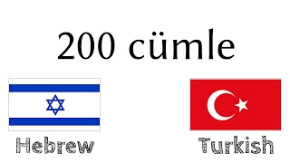 200 cümle - İbranice - Türkçe