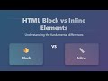HTML Block vs Inline Elements: Explained for Beginners