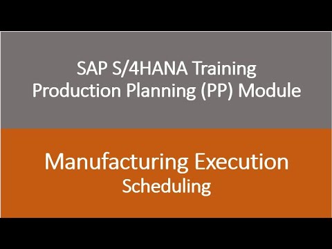 Video 25 - SAP S/4HANA Production Planning (PP) Module Training ...