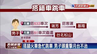 搭錯火車急忙跳車 男子頭重擊月台不治－民視新聞