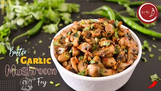 Butter Garlic Mushroom Fry | Mushroom Fry In Telugu | Garlic Mushroom Fry