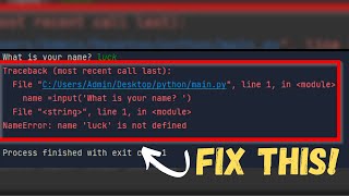 FIX THE INPUT PROBLEM (PYTHON)