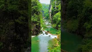 这首曲子真的和我们湘西的山山水水好配。湘西古苗河大峡谷。