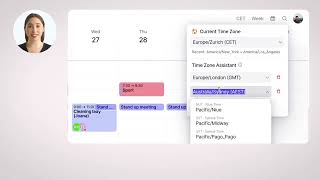 View multiple time zones in your calendar