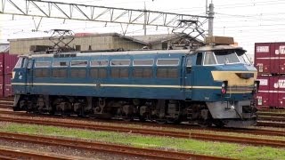 JR貨物 EF66 27号機 山陽本線大竹駅にて (8-June-2013)