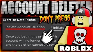 CLICKING THIS BUTTON DELETES YOUR ACCOUNT!? EVERYTHING EXPLAINED! (ROBLOX)