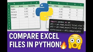 Compare Two Excel Files in Python – Find Differences Easily! 📊🐍