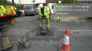 Repairing potholes in North Somerset