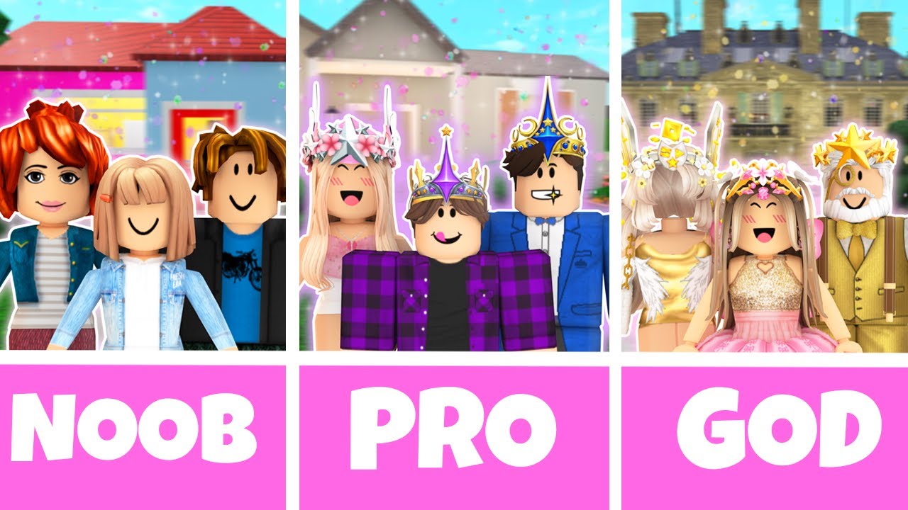 ROBLOX NOOB Vs. PRO Vs. GOD: FAMILY HOUSE In BLOXBURG - YouTube