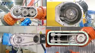 ⚙️KUKA, YASKAWA, FANUC, and ABB robots, internal transmission structure comparison.