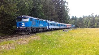 Czech high quality fast train from national park to Prague