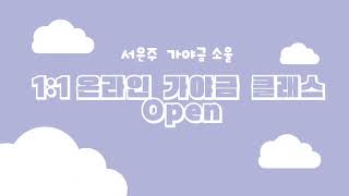 1:1 온라인 가야금 (원데이) 클래스 OPEN