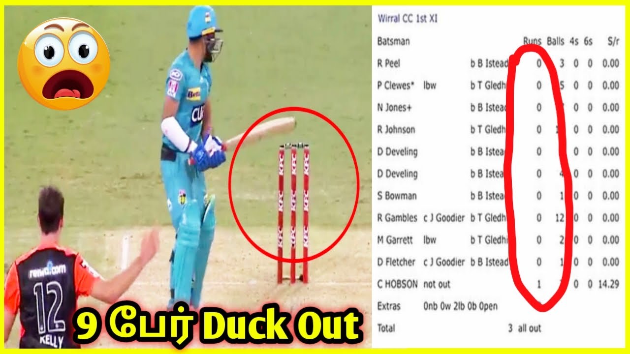 9 பேரும் Duck Out - ஆன வித்தியாசமான Cricket போட்டி | Top 5 Weird ...