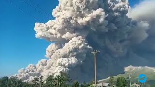 Spectacular eruption of Mount Sinabung, on the island of Sumatra.