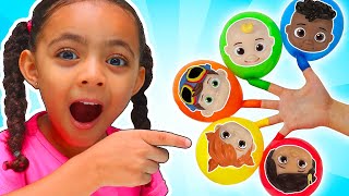 Cocomelon Toys Finger Family Song + Rain Rain Go Away Song | Nursery Rhymes & Kids Songs