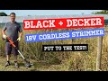 Black + Decker 18v Cordless Strimmer Tested on 3ft Weeds and Grass - Is It Up To The Job?