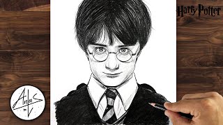 Learn How to Draw Harry Potter Step-by-Step 👽⚡