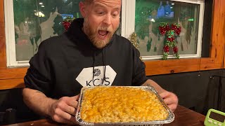 MONSTER MACARONI AND CHEESE 🧀 FOOD CHALLENGE! Man vs food!