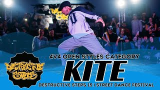 Kite (JPN) | JUDGE SHOWCASE | 4V4 OPEN STYLES | DESTRUCTIVE STEPS 15