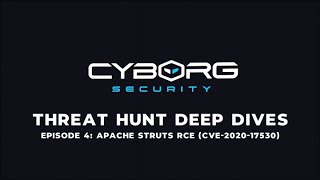 Threat Hunt Deep Dives Ep. 4 - Apache Struts RCE (CVE-2020-17530)