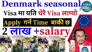 Denmark Seasonal Work Visa Open Now 2024 | Denmark Seasonal Work Visa For Nepali | Seasonal  Visa