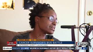 Amputee cancer survivor battles to ride bus - FB