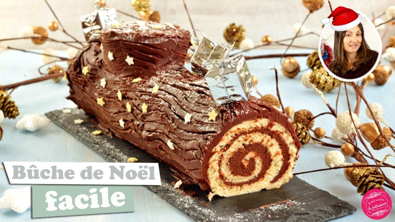 BUCHE De NOEL ROULEE Au CHOCOLAT FACILE Et RAPIDE ! - YouTube