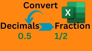 How to convert decimals to fractions in Excel|Decimals to Fractions in Excel|#exceltutorial