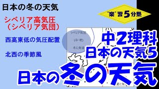 【中２理科　天気】日本の天気５　「日本の冬の天気」