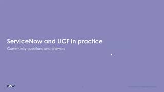 The Unified Compliance Framework UCF and ServiceNow:  Get started quickly