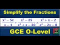 Simplify The Fraction - Algebra #maths #algebraquestions #gceolevel #usastudy