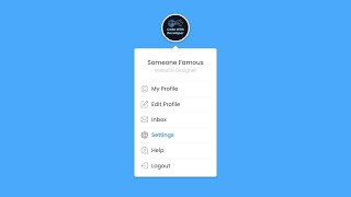 User Account Dropdown Menu using Html CSS & Vanilla Javascript