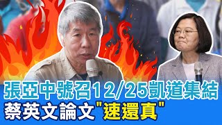 張亞中號召12/25凱道集結 喊讓蔡英文論文\