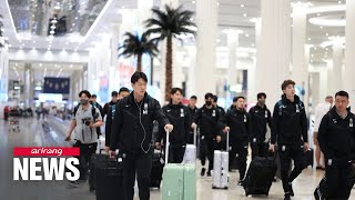 S. Korean nat'l football team arrives in Abu Dhabi for Asian Cup training camp