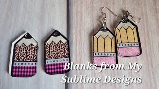 How I Sublimation acrylic ribbon keychain & pencil earrings from My Sublime Designs