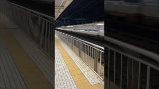 N700A Tokaido Shinkansen Odawara station down line video, 2nd to 15th cars edited at 10x speed